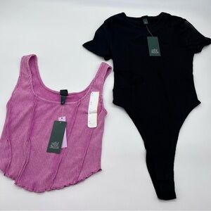 Wild Fable Black and Pink Summer
Casual Tank Top and Bodysuit-Size S- NWT